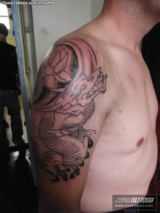 Foto de tatuaje Dragones, Orientales