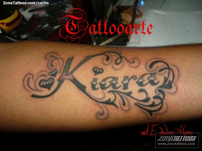 Foto de tatuaje Letras, Nombres, Kiara