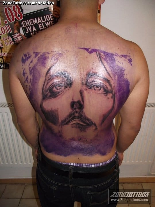 Tattoo photo Back, Christ, Religious