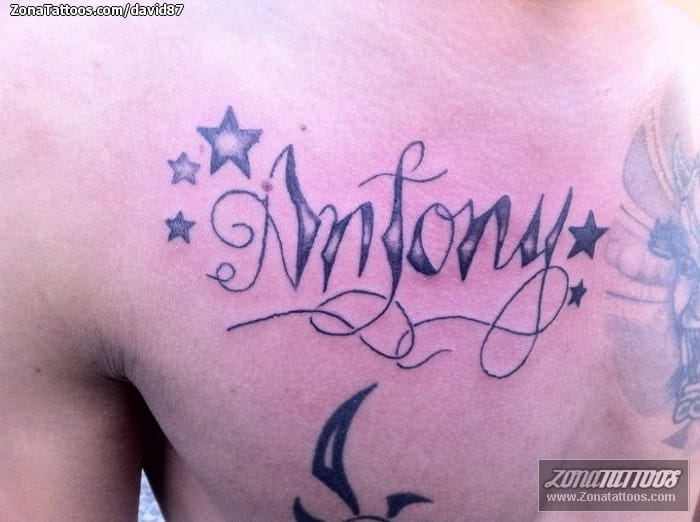 Tattoo photo Letters, Names, Chest