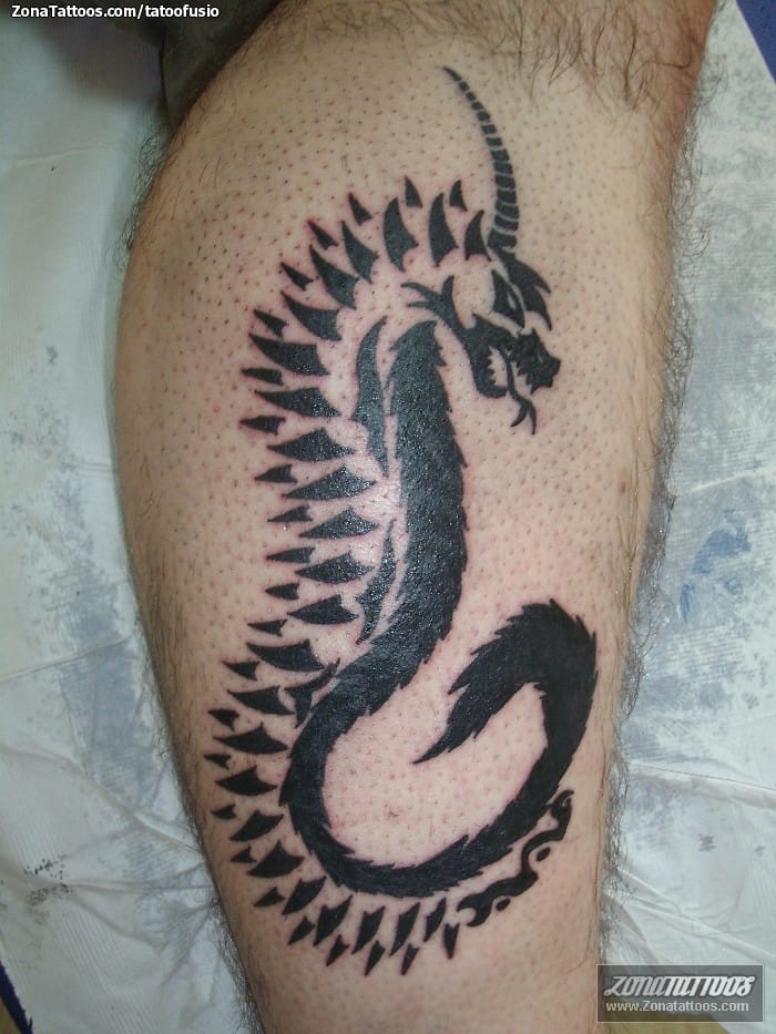 Foto de tatuaje Dragones, Tribales