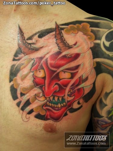 Tattoo photo Hannya, Chest, Asian