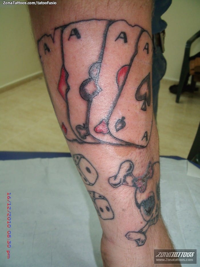 Foto de tatuaje Naipes, Poker