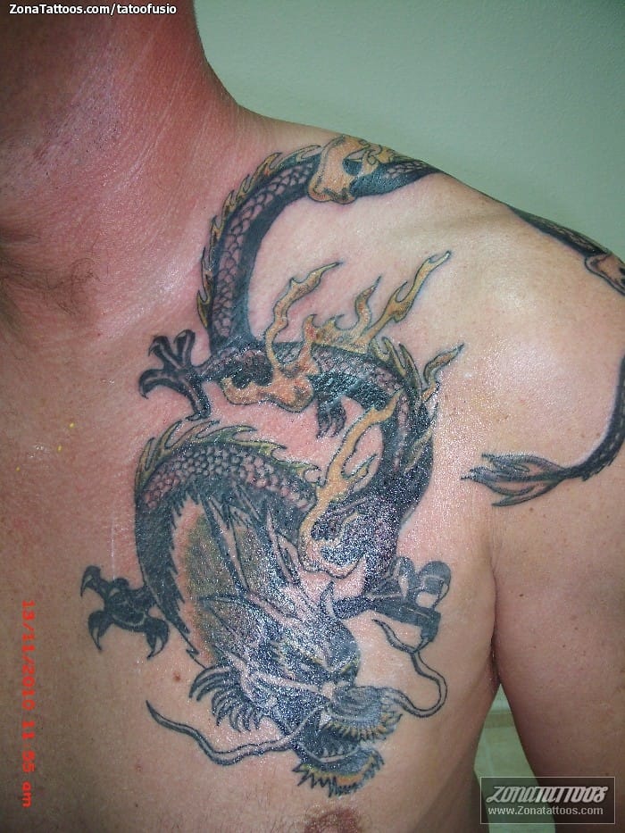 Foto de tatuaje Dragones, Orientales