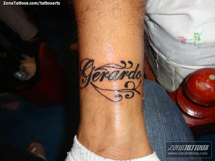 Tattoo photo Letters, Names, Gerardo