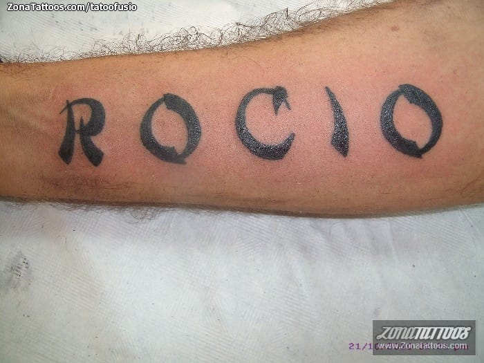 Tattoo photo Names, Rocío, Letters