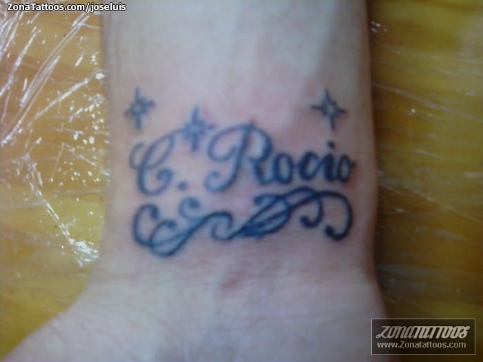 Foto de tatuaje Letras, Nombres, Rocío