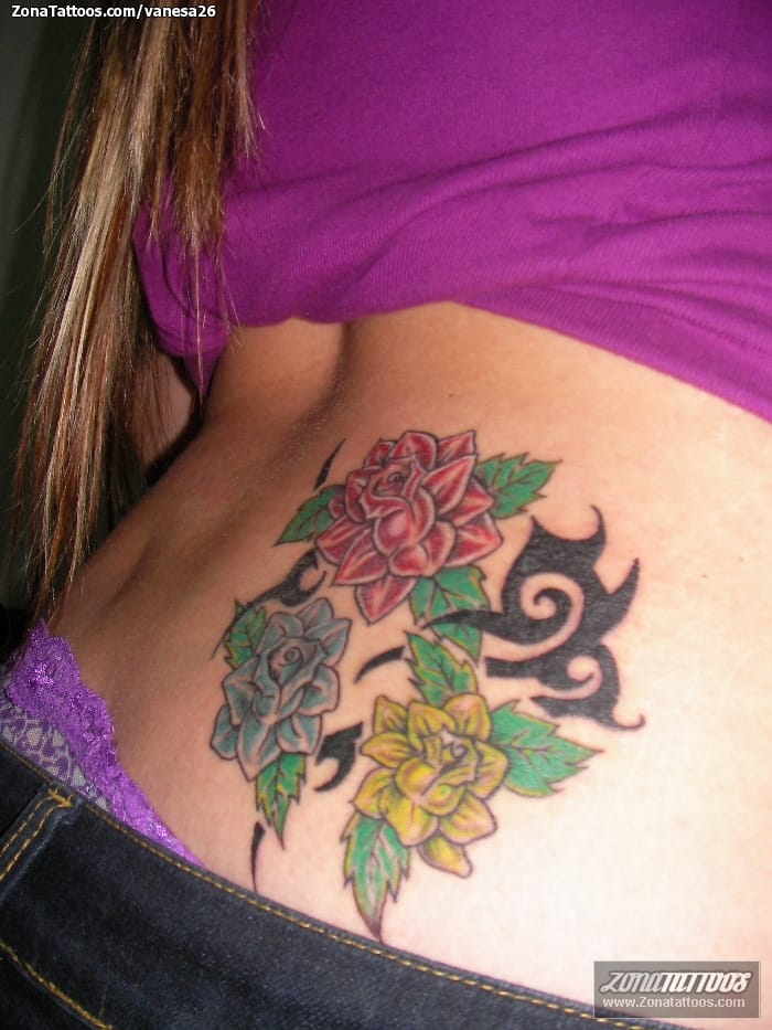 Foto de tatuaje Flores, Rosas, Tribales