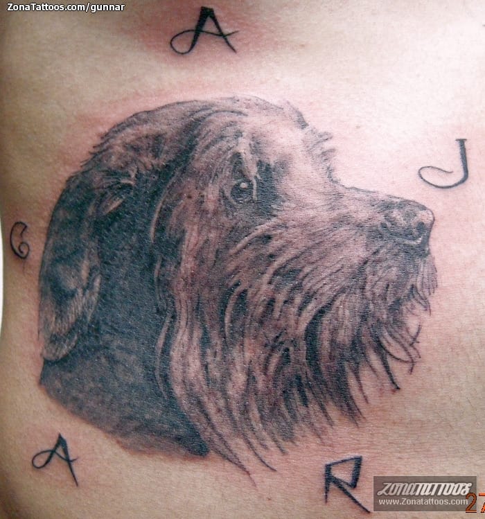 Tattoo photo Dogs, Animals, Initials