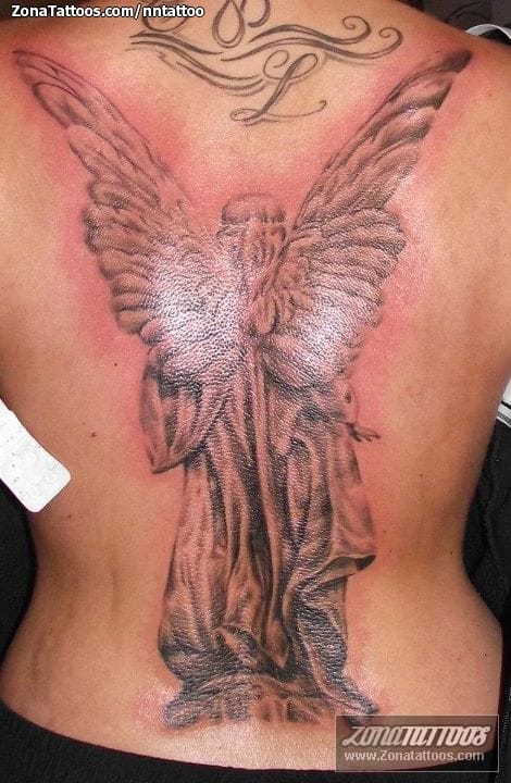 Foto de tatuaje Ángeles, Espalda