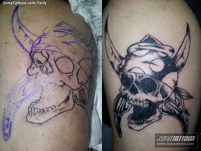 Tattoo of Skulls Cover Up