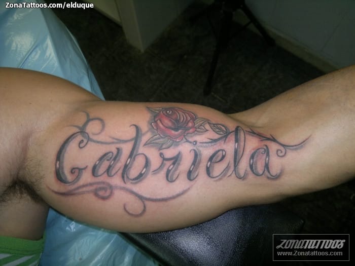 Tattoo photo Names, Letters, Gabriela