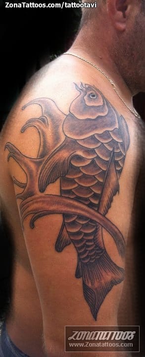 Foto de tatuaje Koi, Peces, Animales