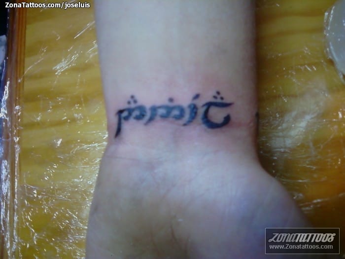 Tattoo of Elvish, Wrist