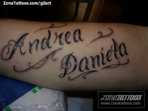 Tattoo Of Letters Names Andrea