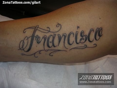 Tattoo photo Names, Letters, Francisco