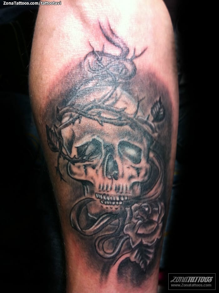 Tattoo photo Skulls, Thorns, Gothic