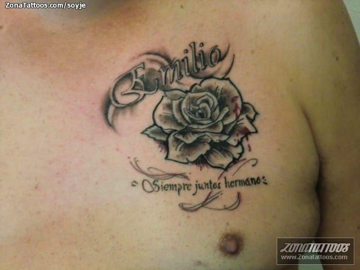 Tattoo photo Names, Roses, Flowers