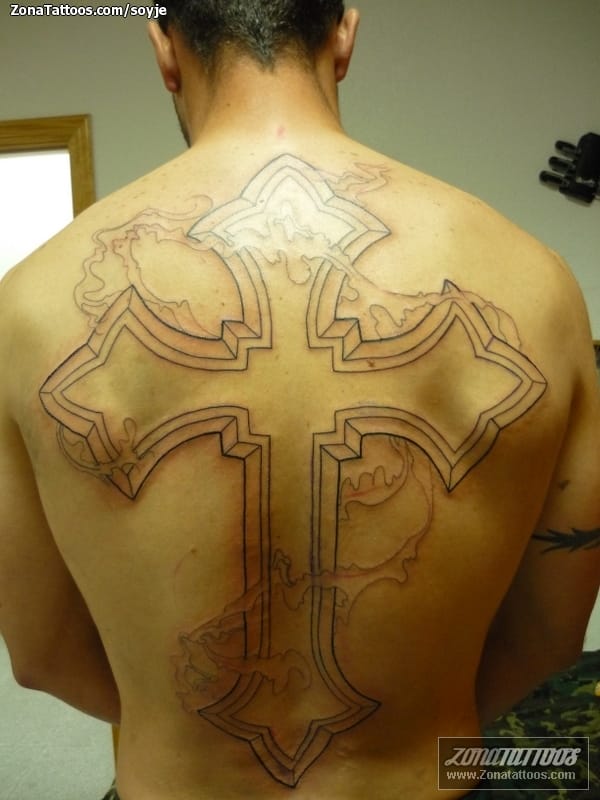 Tattoo photo Crosses, Religious, Back