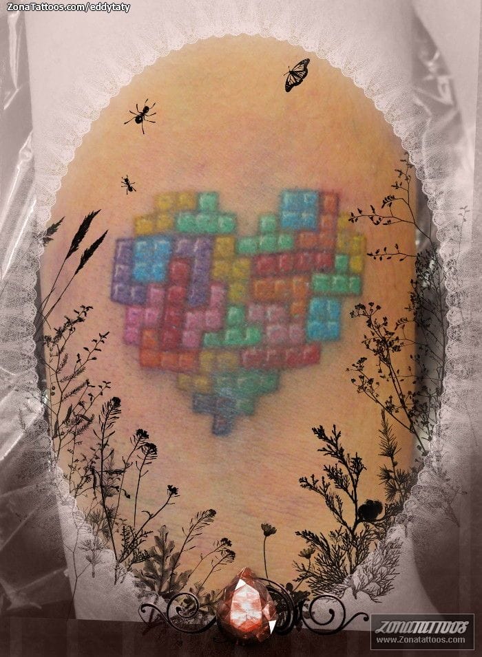 Tattoo of Videogames, Tetris, Hearts