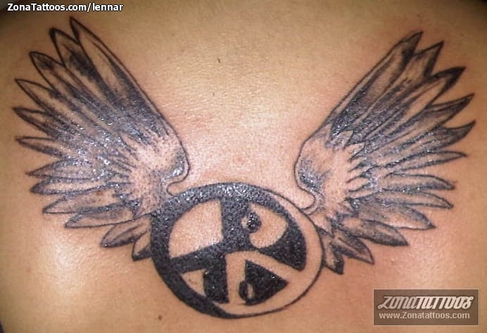 Tattoo photo Yin Yang, Peace, Wings