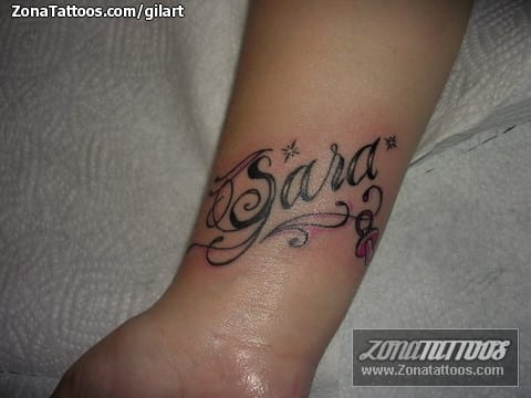 Tattoo photo Sara, Letters, Names