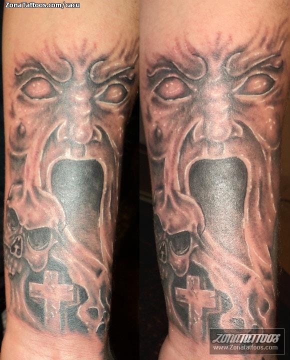 Tattoo photo Tombs, Monsters, Demons