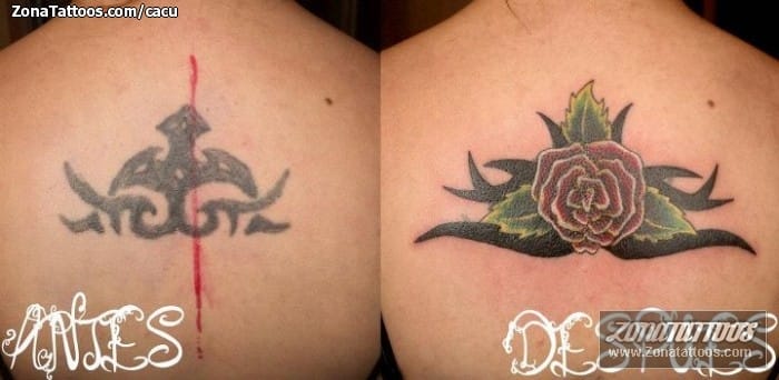 Foto de tatuaje Flores, Cover Up, Rosas