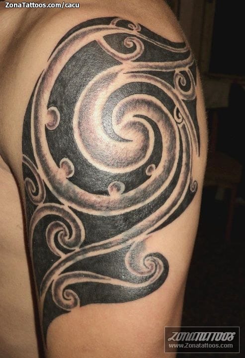 Foto de tatuaje Tribales, Espirales