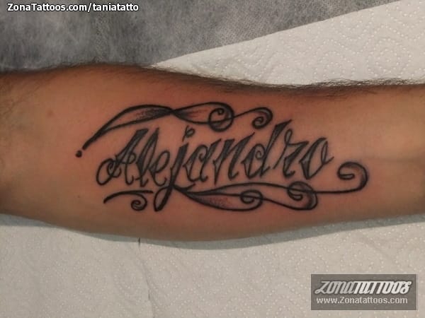 Tattoo photo Names, Alejandro, Letters