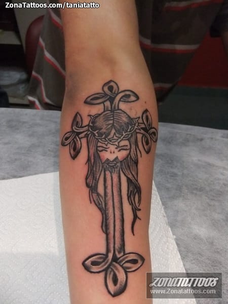 Tattoo photo Cover Up, Crosses, Christ