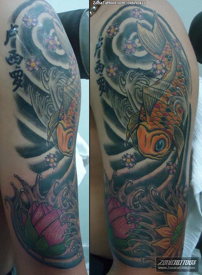 Foto de tatuaje Koi, Peces, Orientales