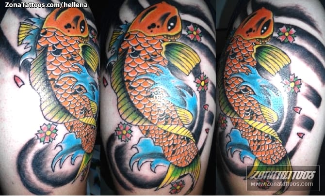 Tattoo of Koi, Asian, Fish