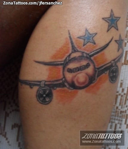 Foto de tatuaje Aviones, Vehículos