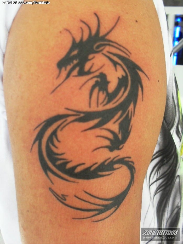 Foto de tatuaje Dragones, Tribales