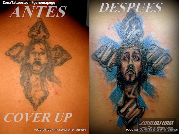 Foto de tatuaje Cover Up, Cristos, Religiosos