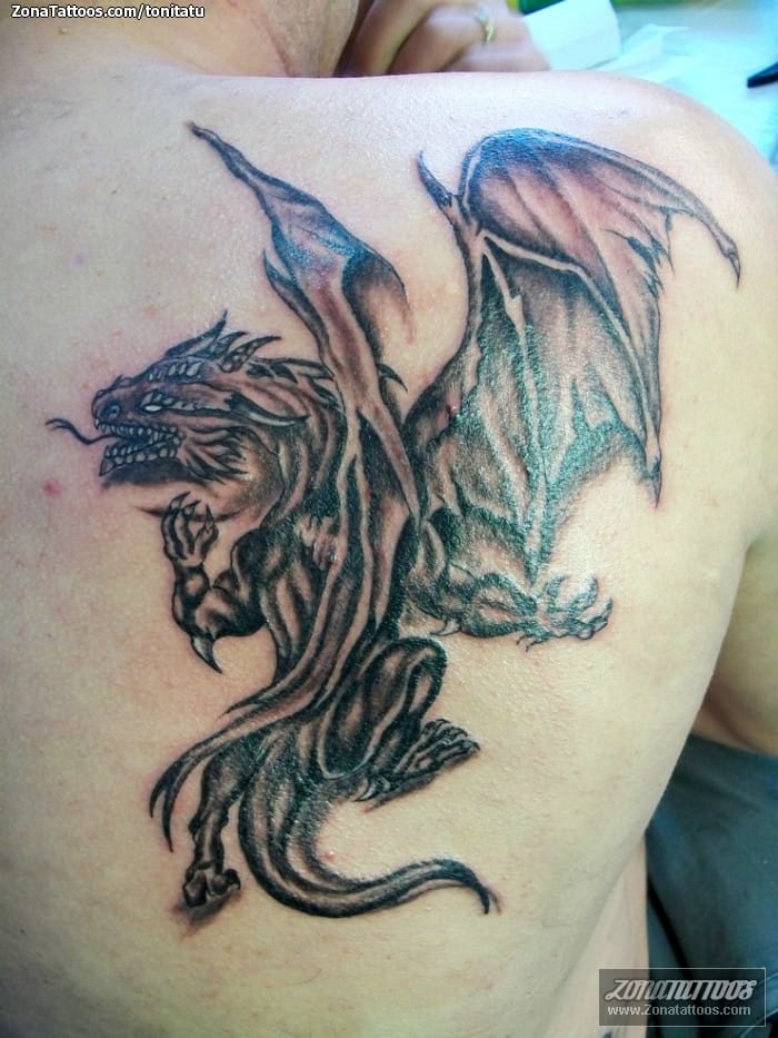 Foto de tatuaje Dragones, Fantasía