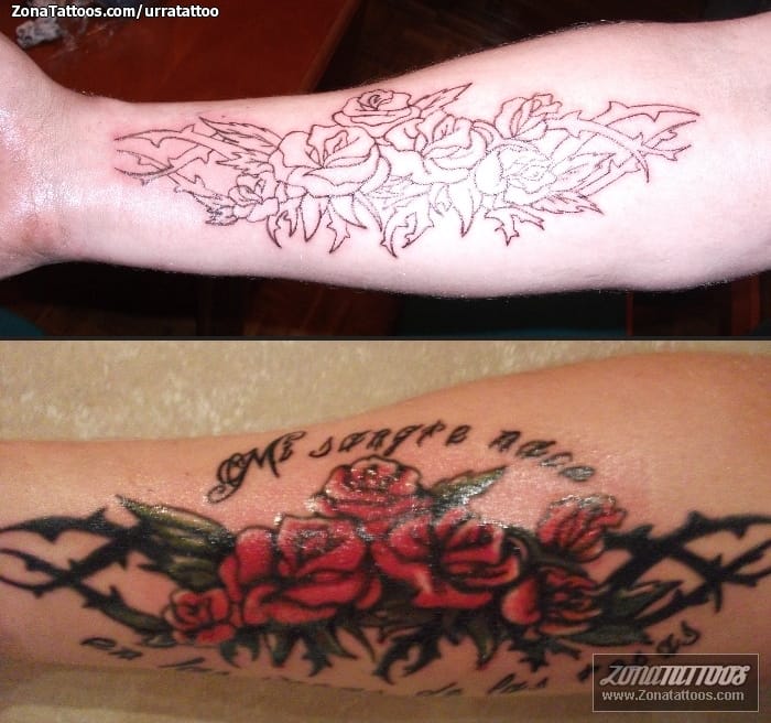 Tattoo photo Roses, Flowers