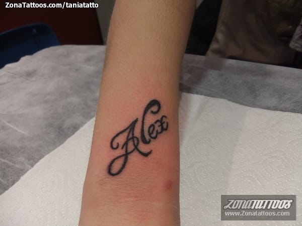 Tattoo of Names, Letters, Alex