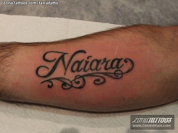 Tattoo photo Names, Letters, Naiara
