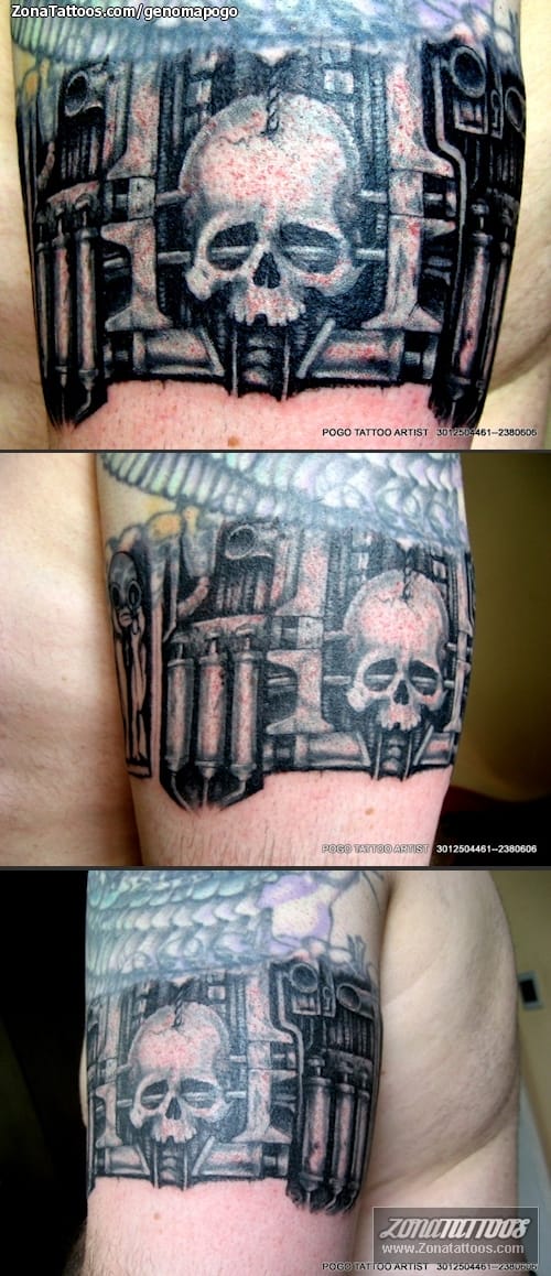 Tattoo photo Biomechanics, Skulls