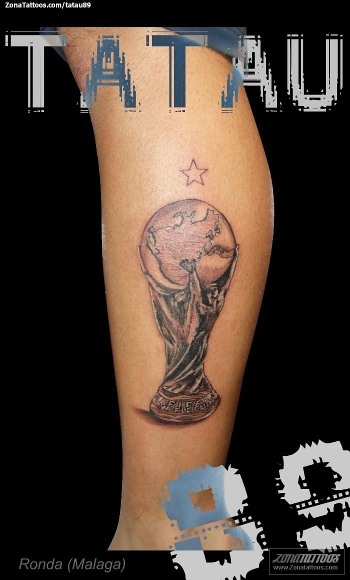 Foto de tatuaje Fútbol, Deportes, Trofeos