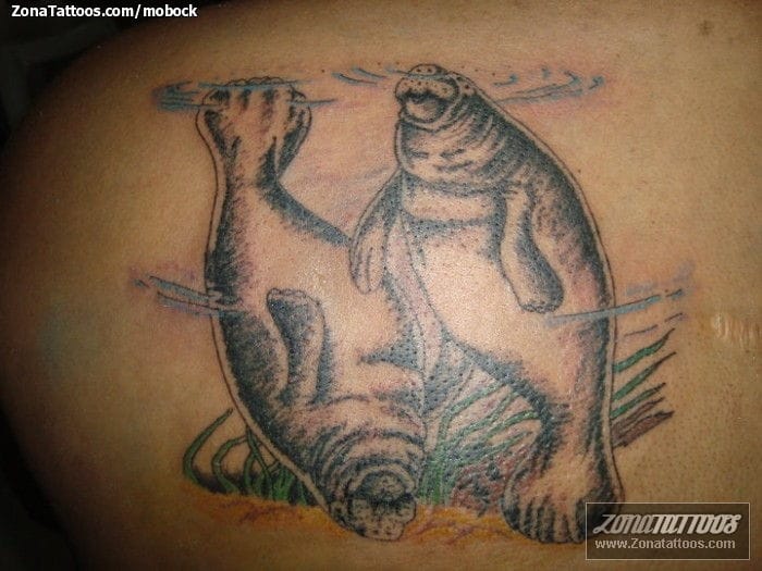 Tattoo photo Manatees, Animals