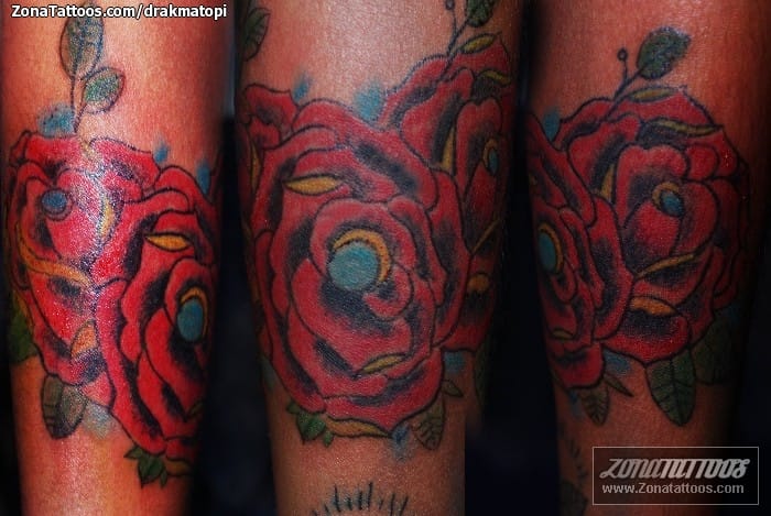 Tattoo photo Roses, Flowers