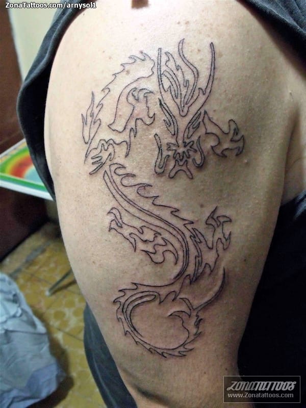 Tattoo photo Dragons, Tribal