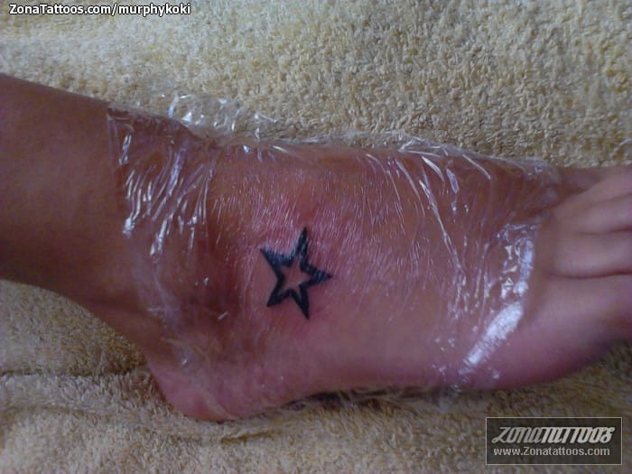 Foto de tatuaje Estrellas, Astronomía, Empeine