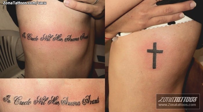 Tattoo photo Letters, Crosses, Messages