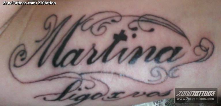 Tattoo photo Names, Martina, Letters