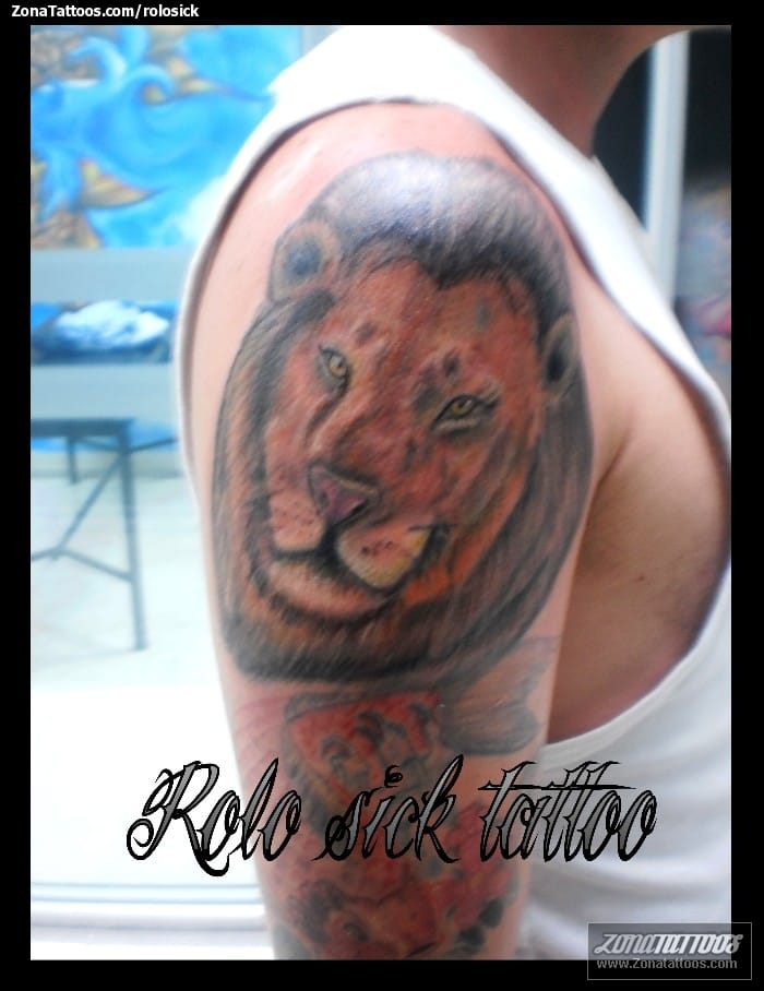 Tattoo photo Lions, Animals