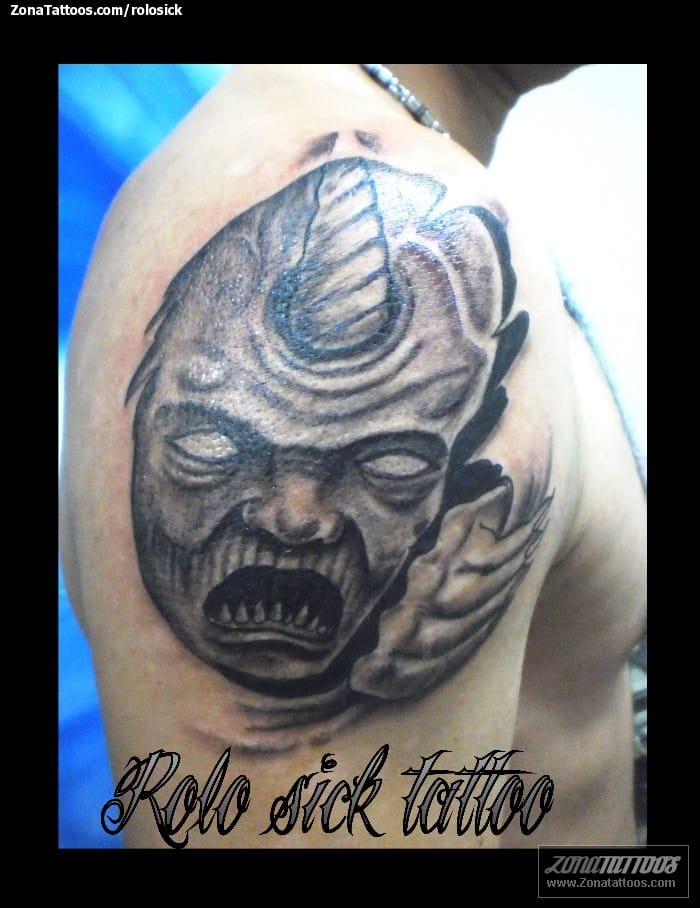 Tattoo photo Gothic, Monsters, Shoulder